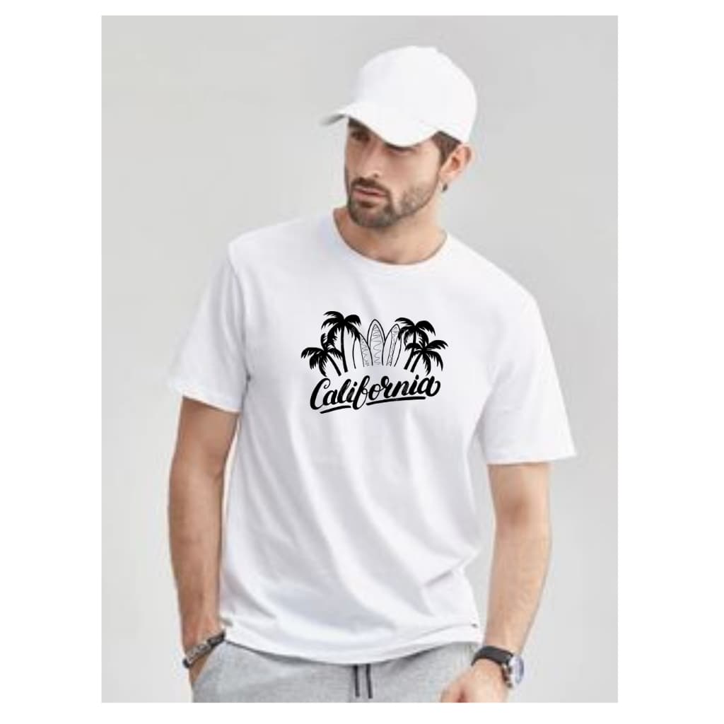 Camiseta de Algodao Streetwer Unissex California