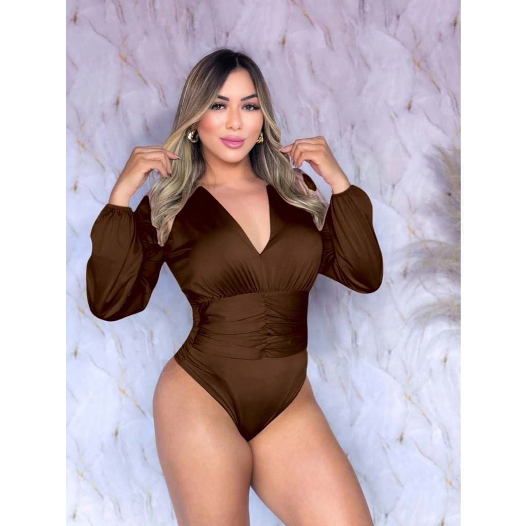 Body feminino manga longa suplex (sem bojo, envio rapido!)