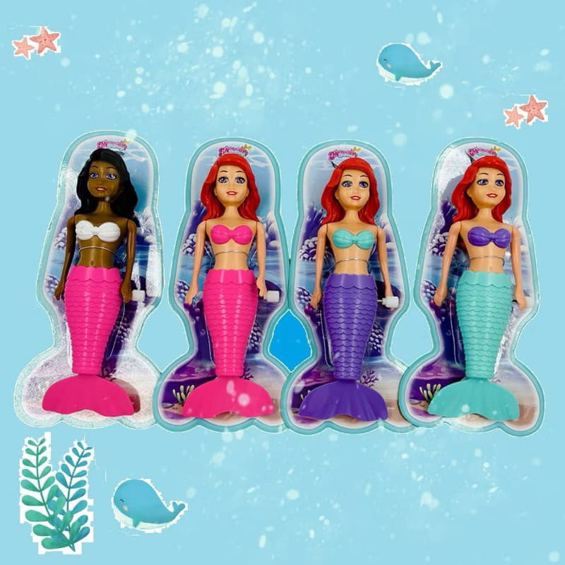Boneca Sereia Nadadora A Corda Sereia Encantada Nada de Verdade Piscina Banho