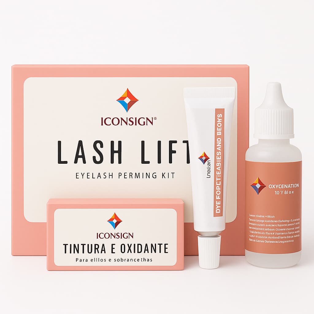 Kit Lash Lift Iconsign com Tintura e Oxidante para Cílios e Sobrancelhas