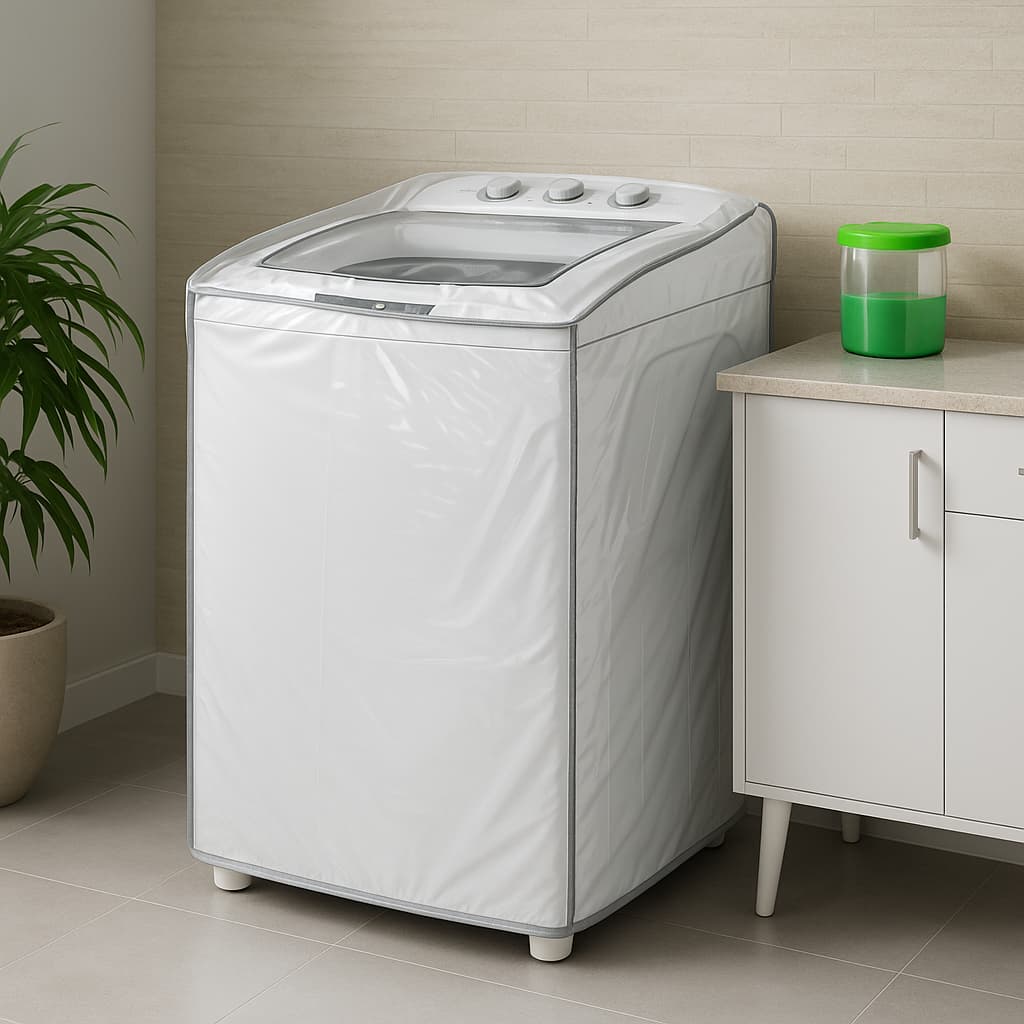 Capa De Máquina De Lavar Transparente G Para Lavadora Brastemp 15kg