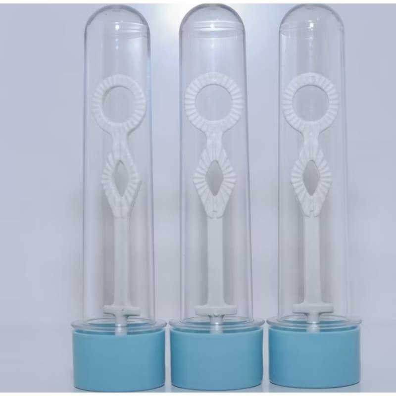 Tubete 13 Cm C/ Stick De Bolha De Sabão Azul BB C/10 Unidades