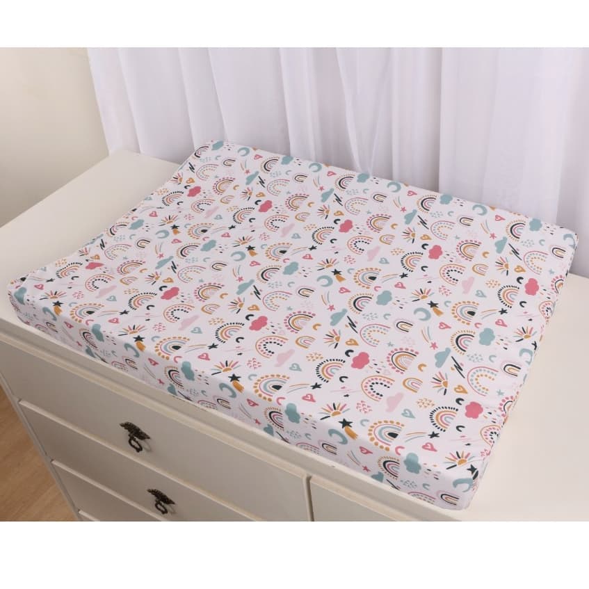 Trocador Comoda Impermeavel Menina Bebê Anatomico Americano Estampado Com Zíper