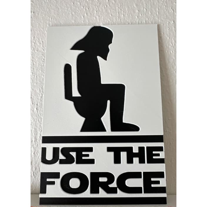 Placa banheiro STAR WARS engraçada decoração casa