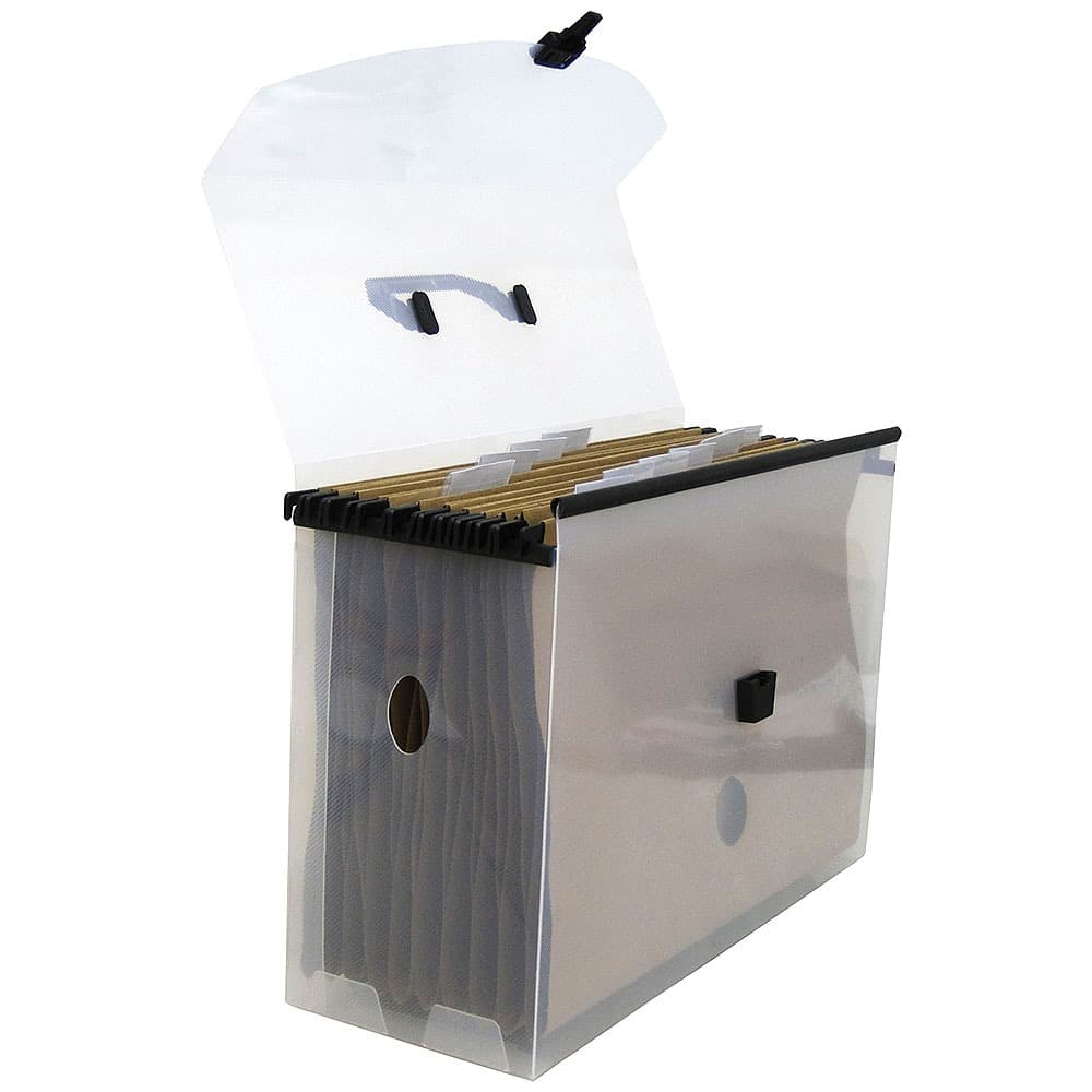 Maleta Arquivo Dello  Com 10 Pastas Suspensas Kraft Cristal