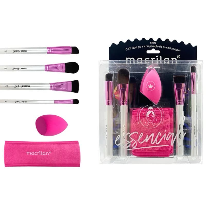 Kit Pinceis Preparacao Maquiagem Macrilan Ed012
