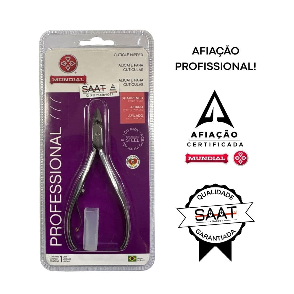 Alicate de cutícula 777 mundial original com afiação PROFISSIONAL!