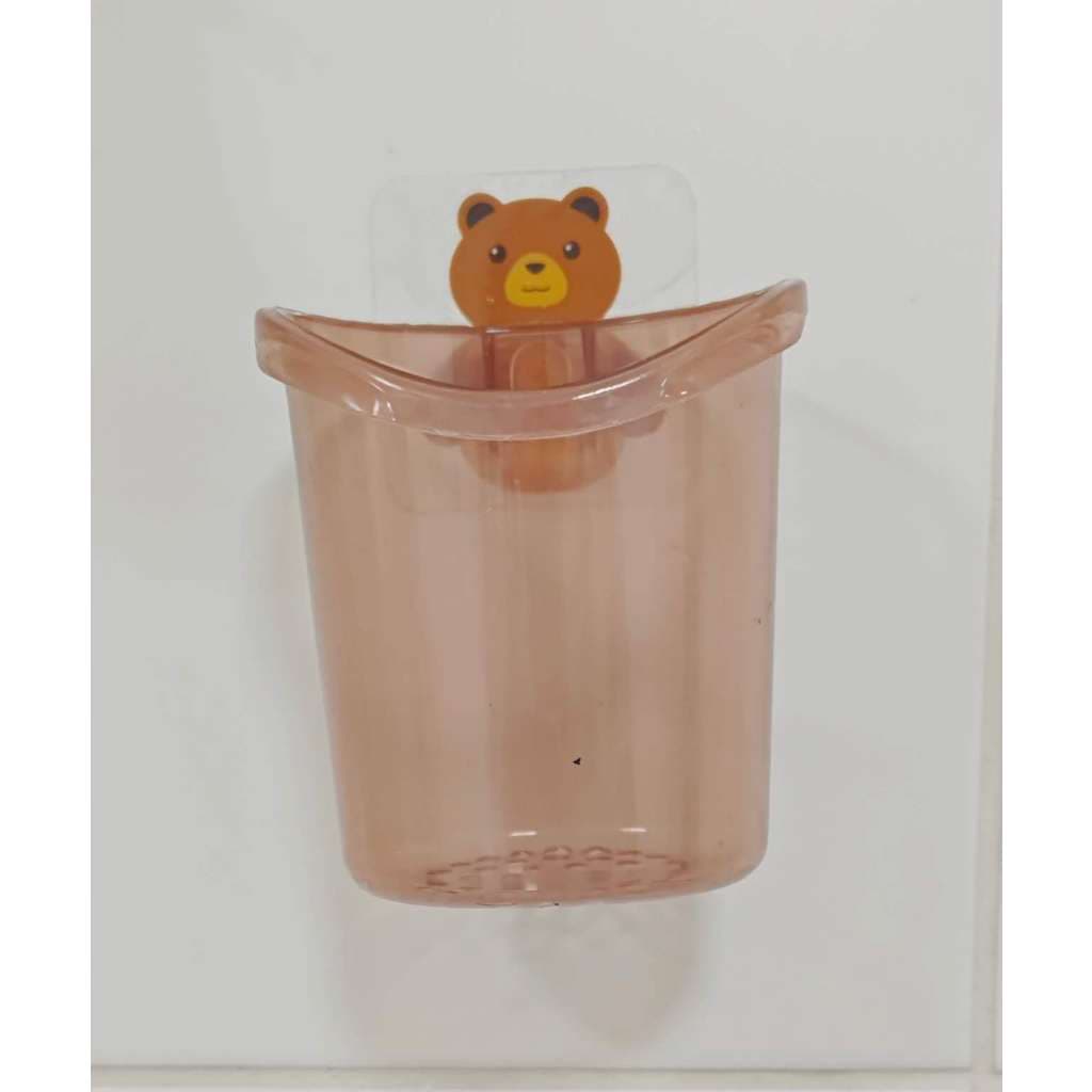1 peça Suporte de armazenamento decoração de urso Cor aleatória Montado na parede