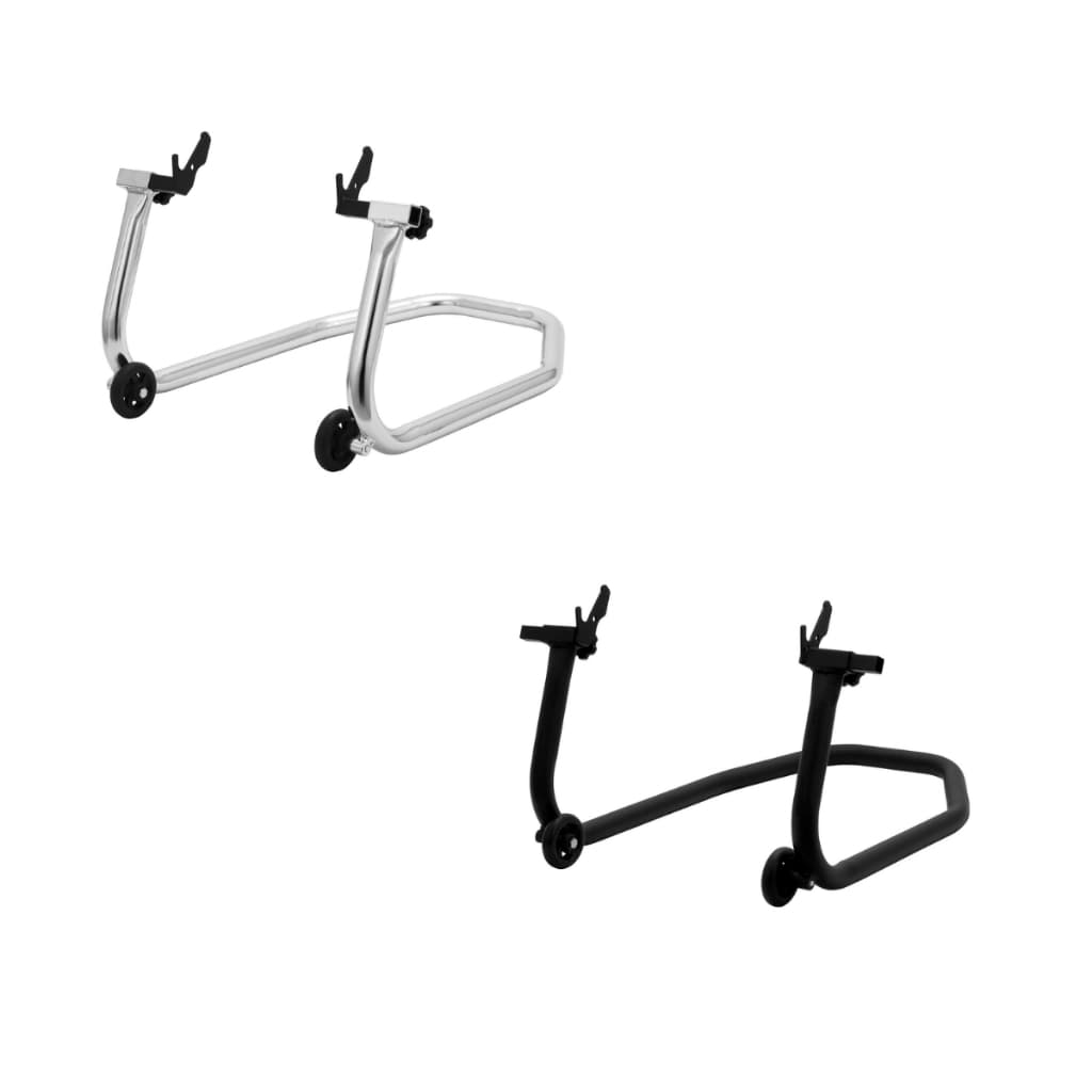 Cavalete Traseiro Super Adventure Com Suporte Para Slider Universal Diversas Motos Preto Cromado