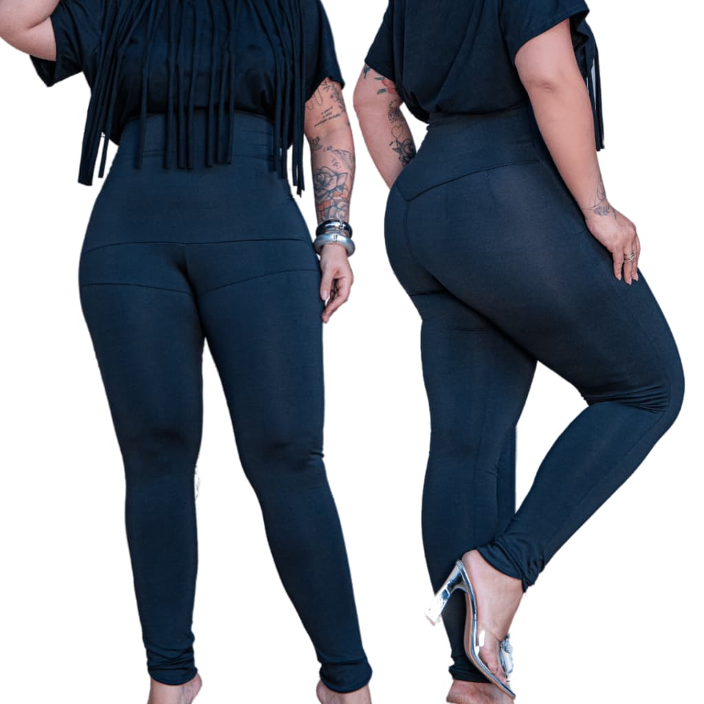Calça Modeladora Feminina Cintura Alta Modelo Montaria Plus Size