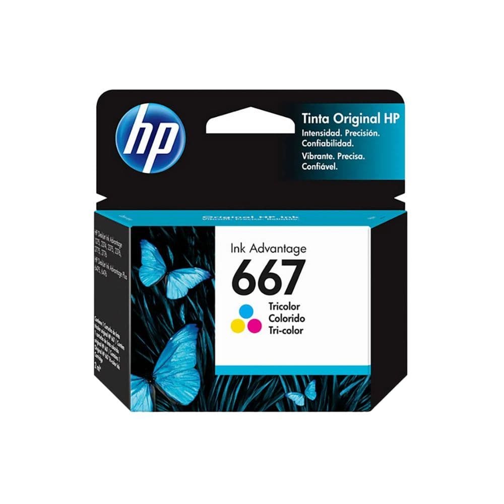 CARTUCHO HP 667 TRI COLOR - 3YM78AB Para HP 2376, 2776, 6476, 2874
