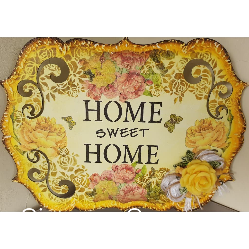 Placa de entrada, placa de porta , Home Sweet Home
