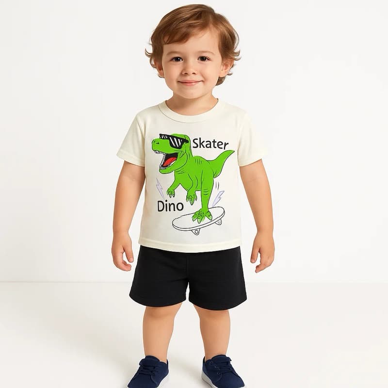 Conjunto Infantil Menino Bermuda e Camiseta Masculino 1 ao 8