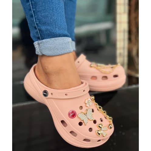 Chinelo Estilo Babuche Corfly Pigente Plataforma Leve 100% EVA Solado Antiderrapante Feminino Nude