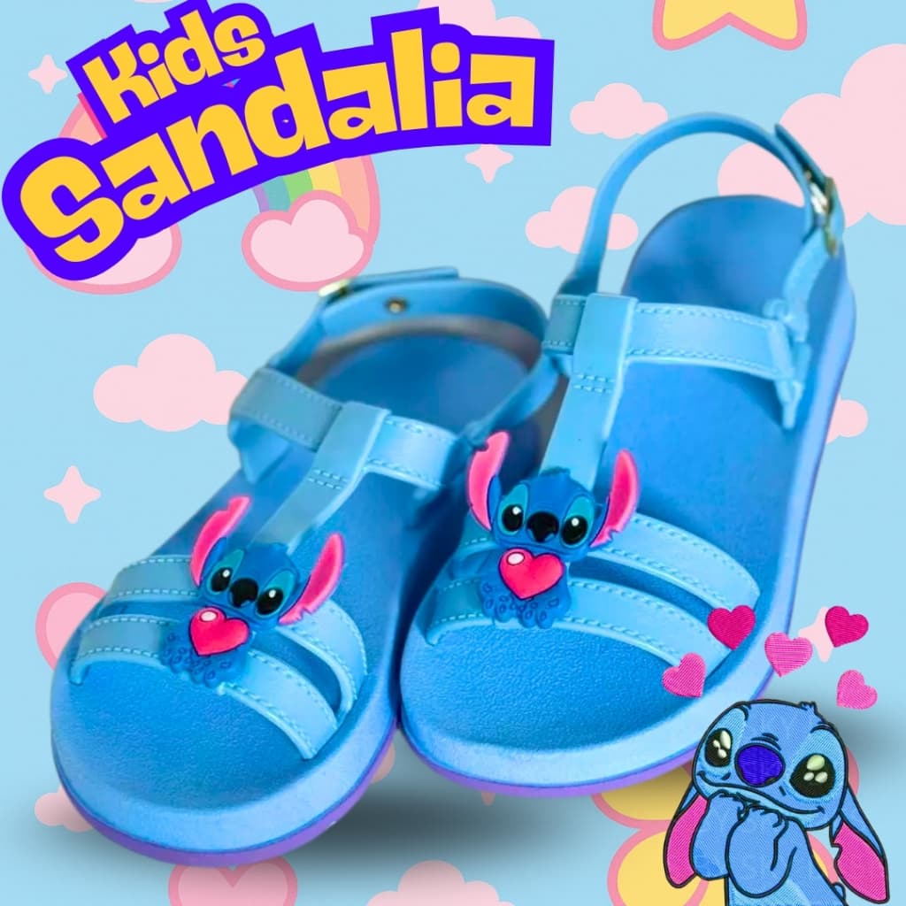 Sandália Stitch 2025 Infantil Juvenil Menina Lançamento Menina Fofa Leve Macia