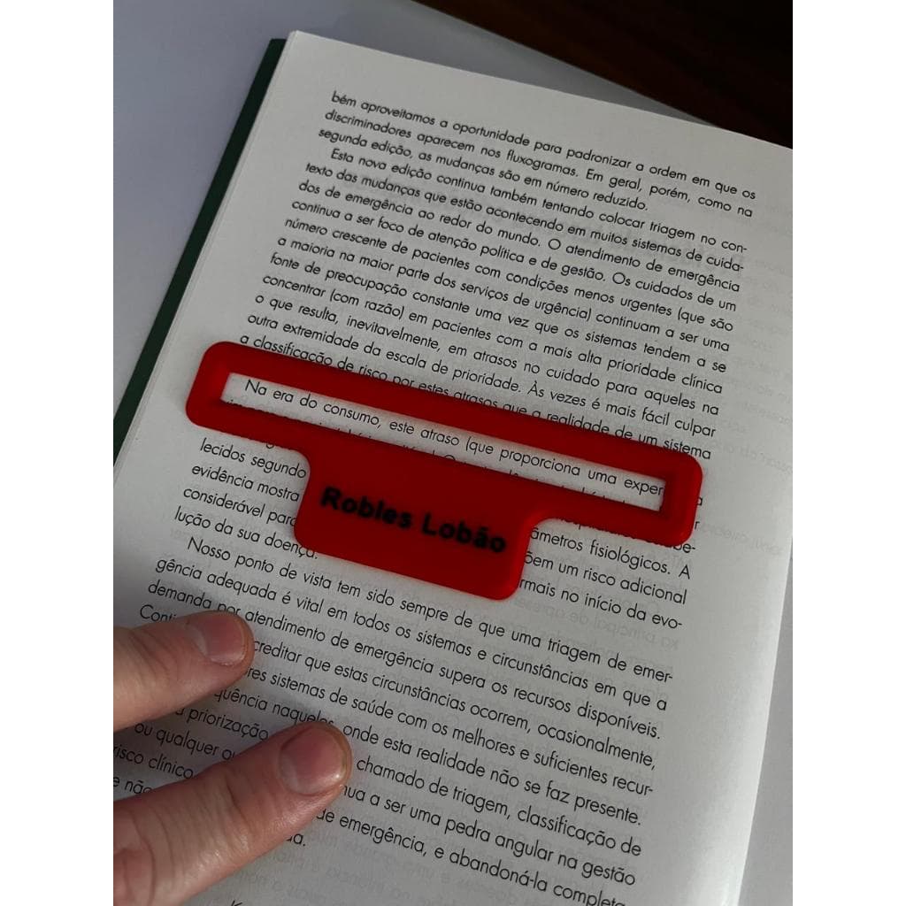 Régua auxiliadora de leitura, Livro, Guia de leitura, Foco de atenção, Dislexia personalizada com seu nome.