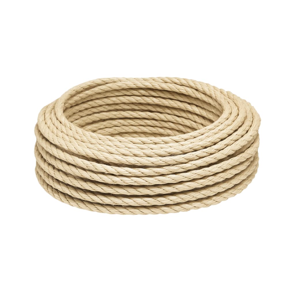 Corda De Sisal 5mm 20 Metros Rasada Arranhador Para Gato Artesanatos Decoração Amarração