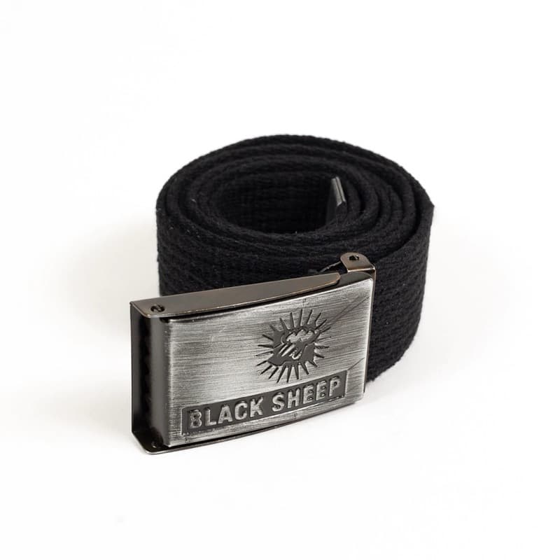 Cinto Black Sheep Lona Premium Preto Masculino Street Skate Resistente Ajustável