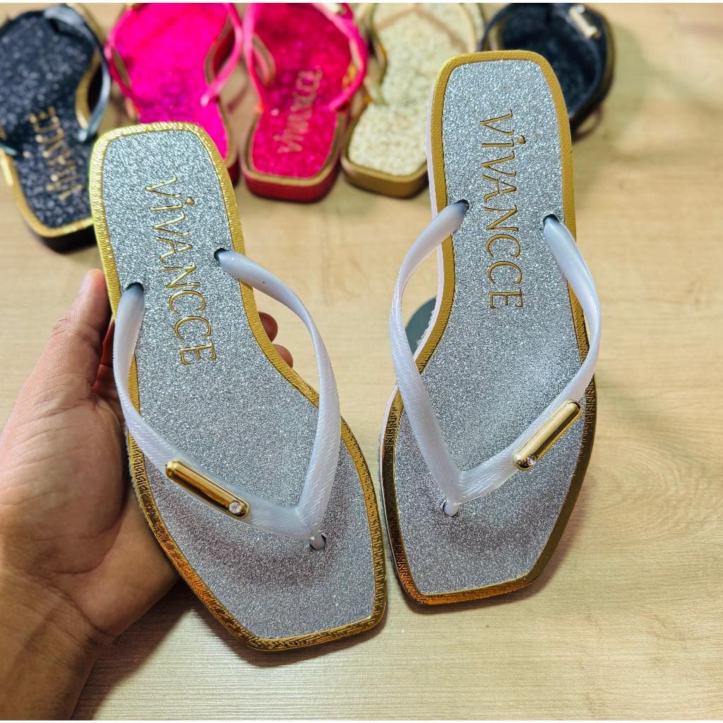 Chinelo Feminino Vivancce com Glitter Glamour Super Confortável ideal para o dia a dia a pronta entrega envio imediato