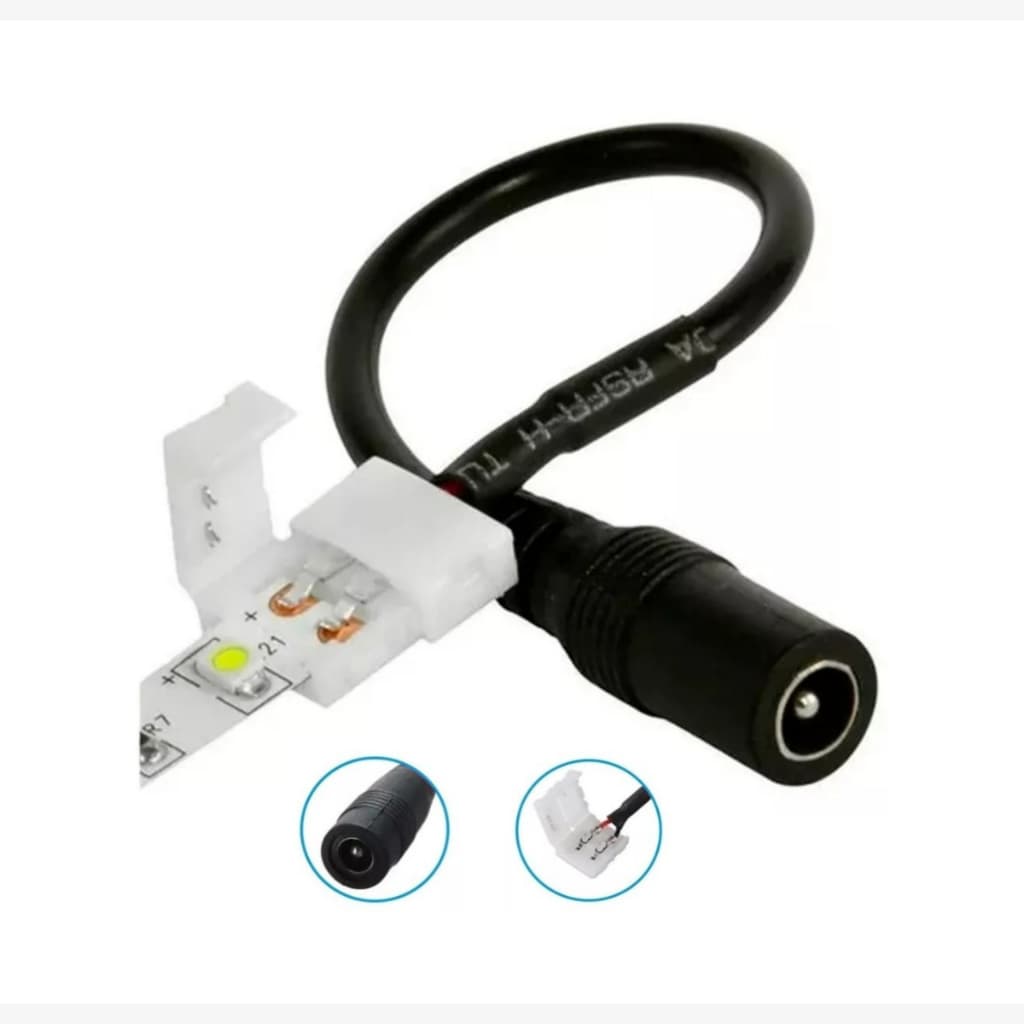 Cabo Conector Emenda Fita Led 2 Vias 5050 3528 Com Plug P4