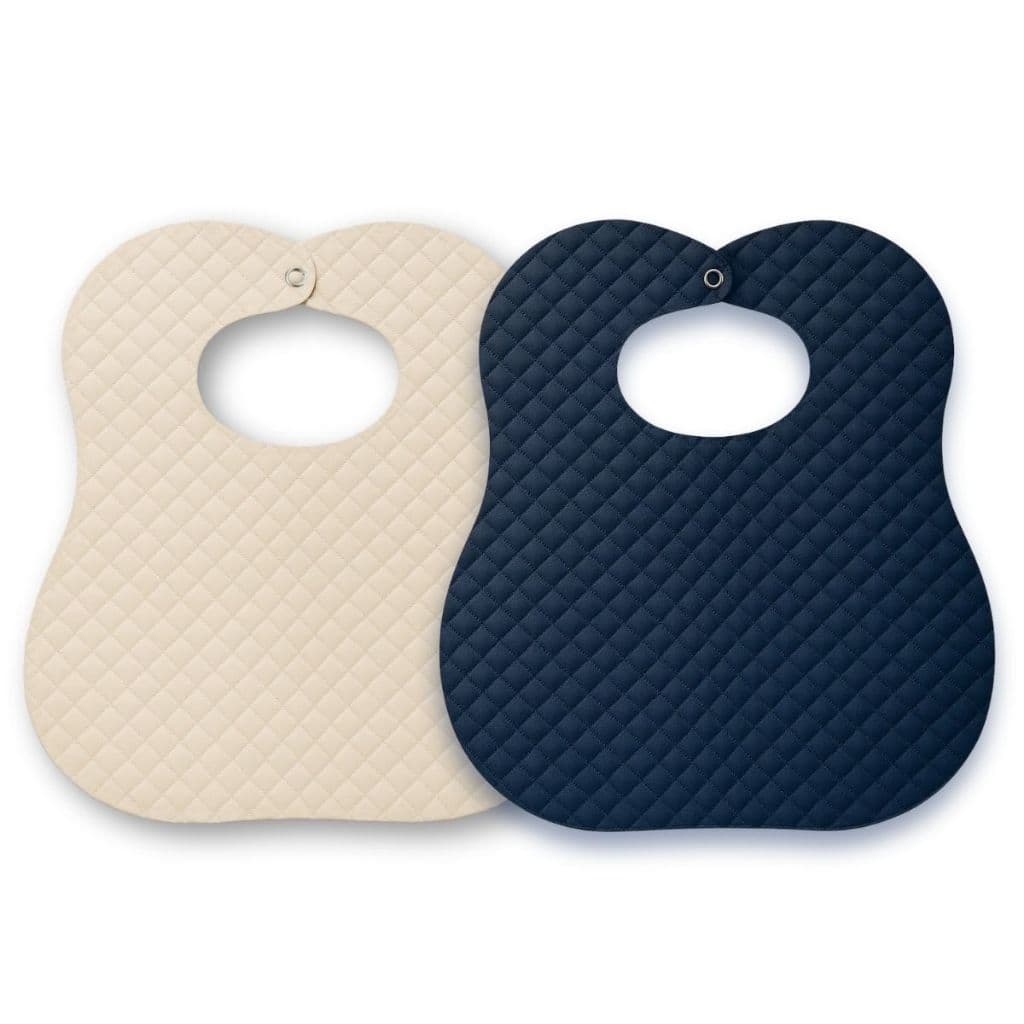 Kit 2 babador Impermeavel Adulto Azul e Bege
