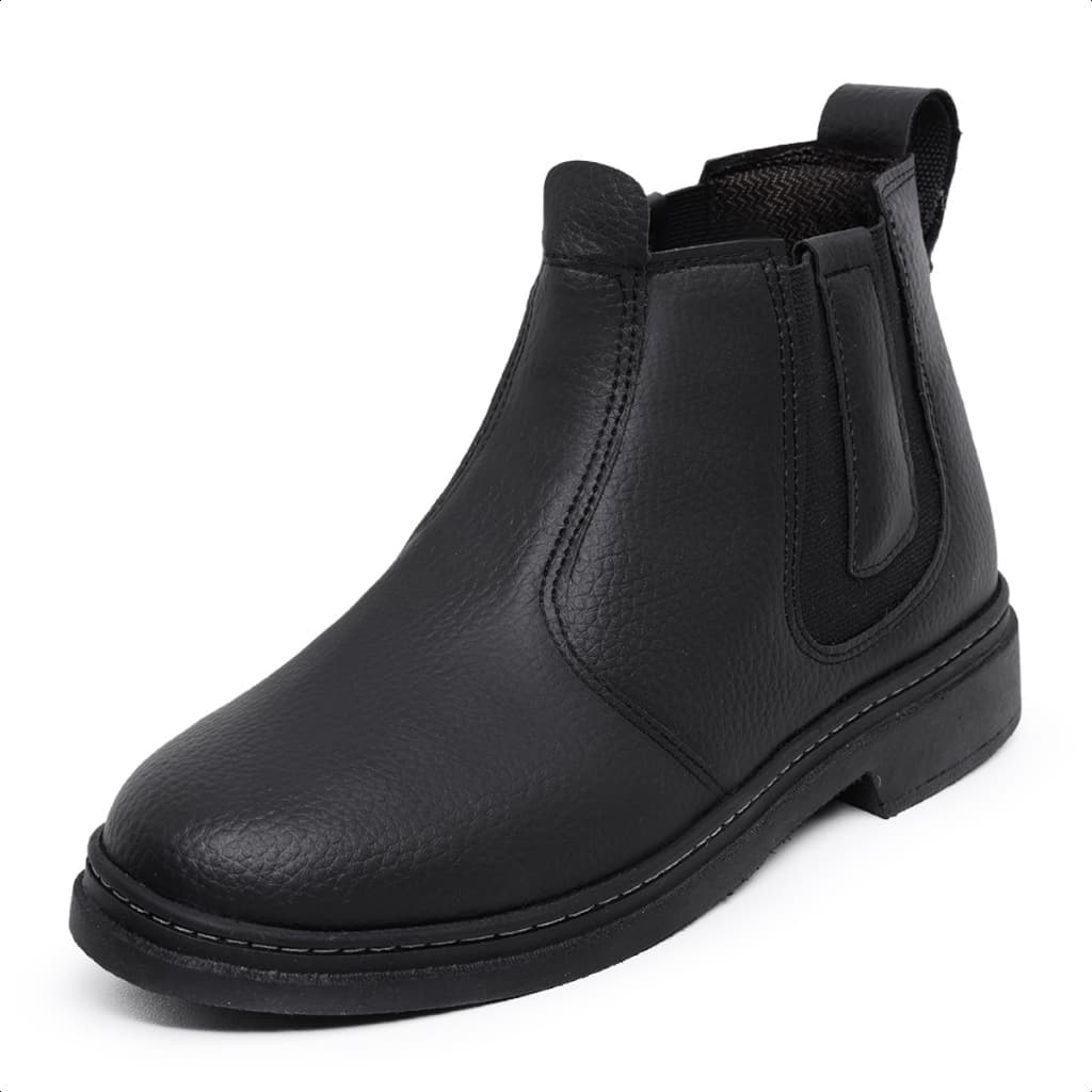 Bota Botina Masculina Solado Macio Borracha Resistente Trabalho Dia a Dia