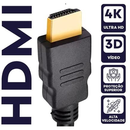 Cabo Hdmi 1.8m 3d Full Hd  para PC,PC Gamer, TV -Blindado.