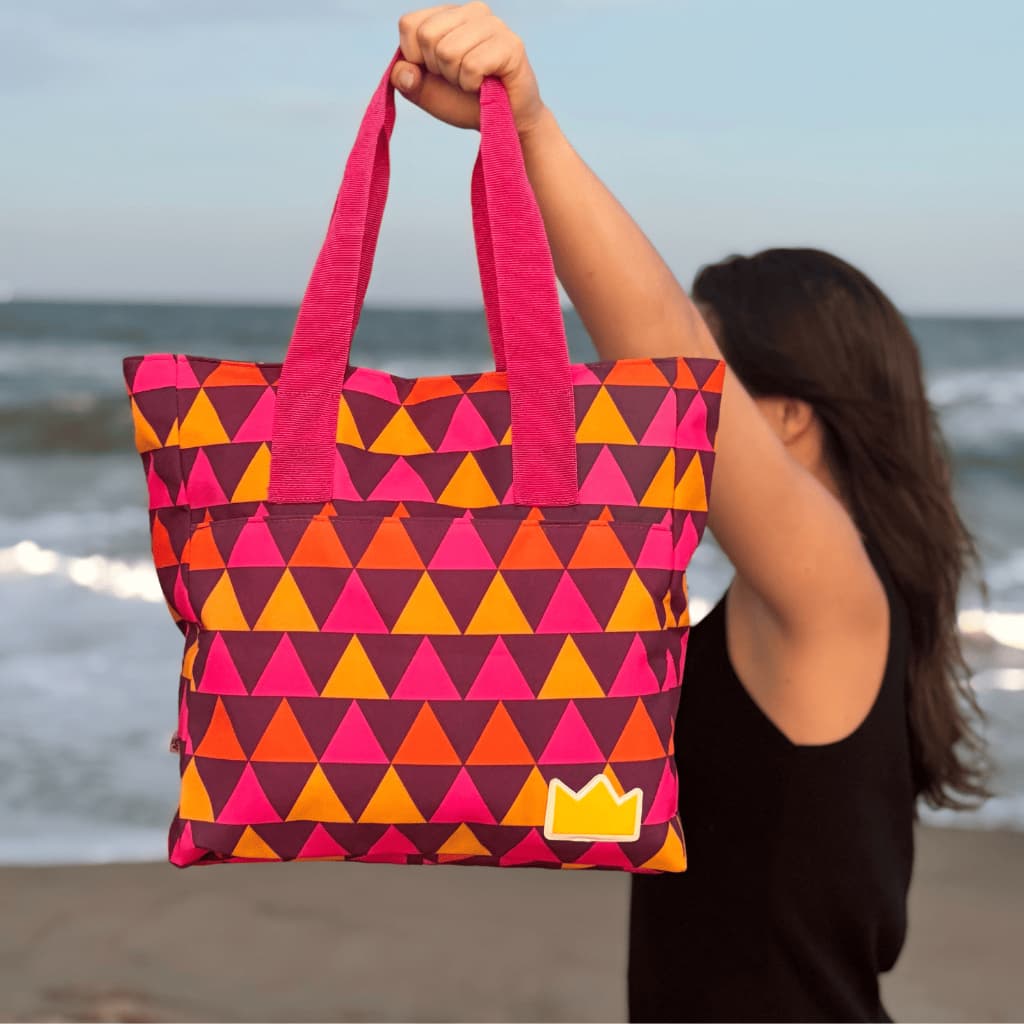 Bolsa Feminina Grande Para Qualquer Ocasião! / Bolsa Praiana Cores Fortes / Frete Rápido!