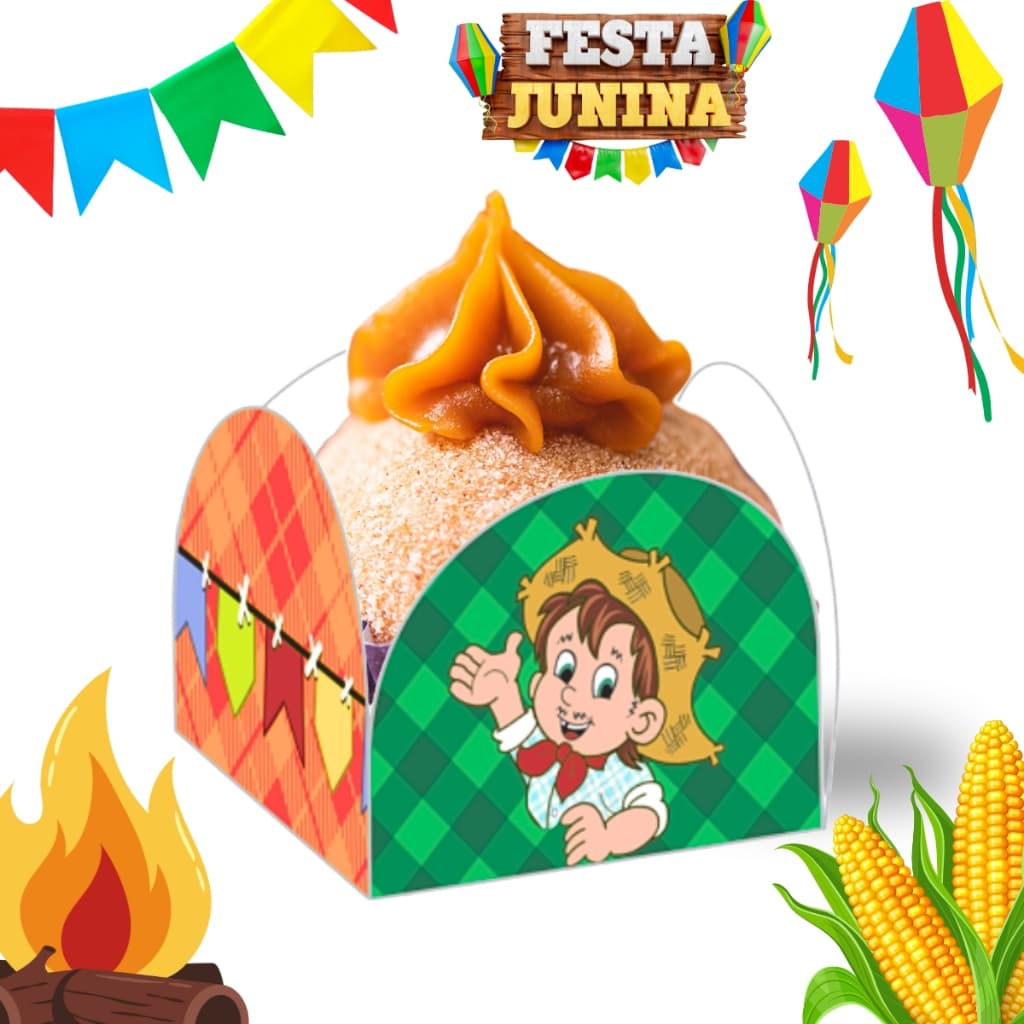 50~500 Forminha 4 Pétalas Festa Junina Docinho Brigadeiro Pacoça Arraiá