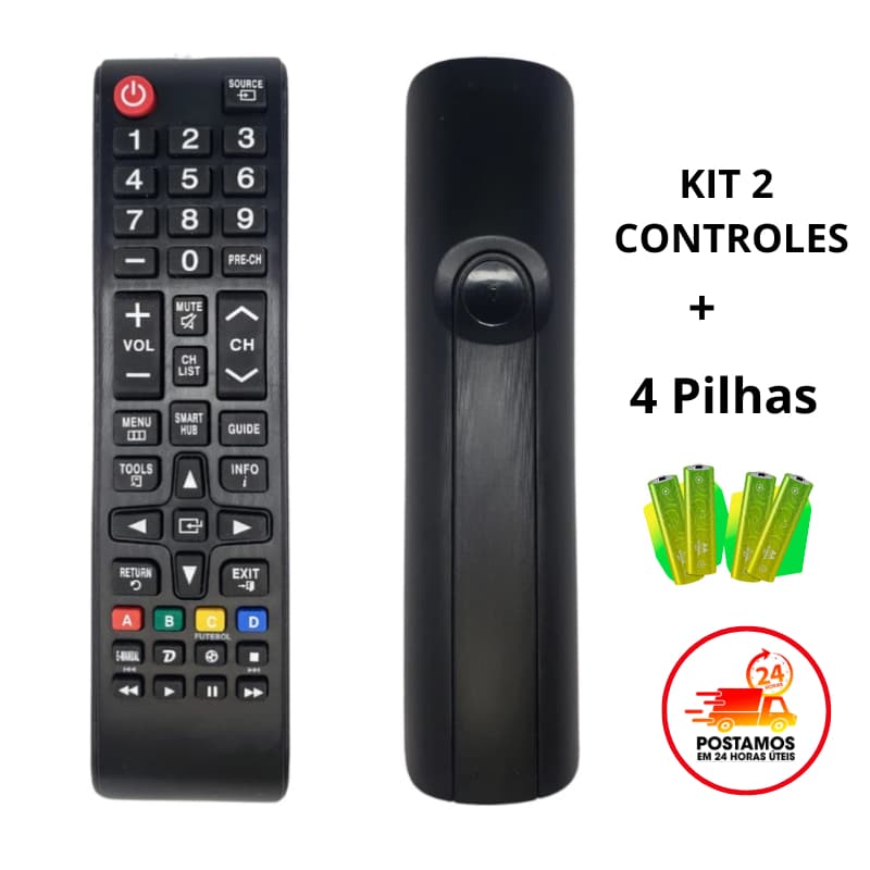 Controle Remoto Samsung Smart LCD LED Plasma Compatível TV Hub 7028