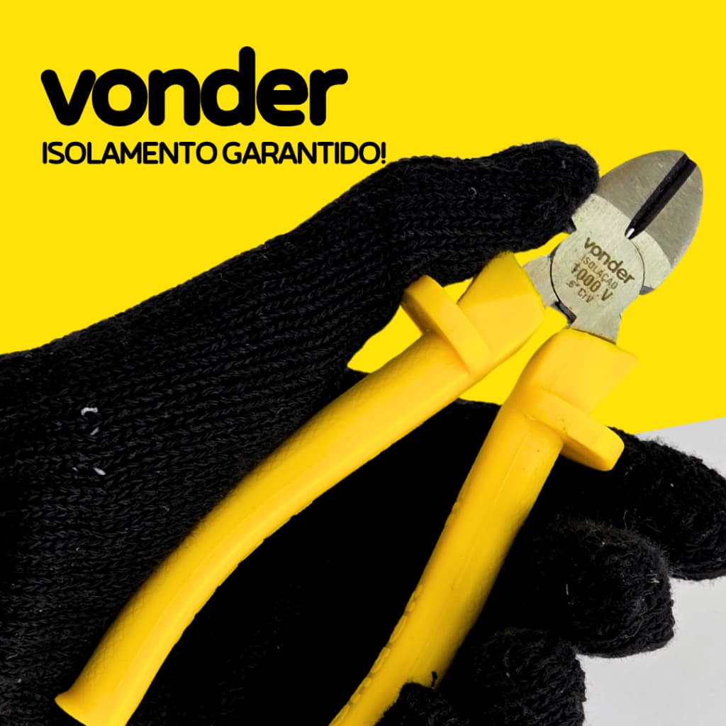 Kit Alicate Corte, Universal 1000V Profissional Isolado Aço 8 Polegadas Multifunção Reforçado VONDER