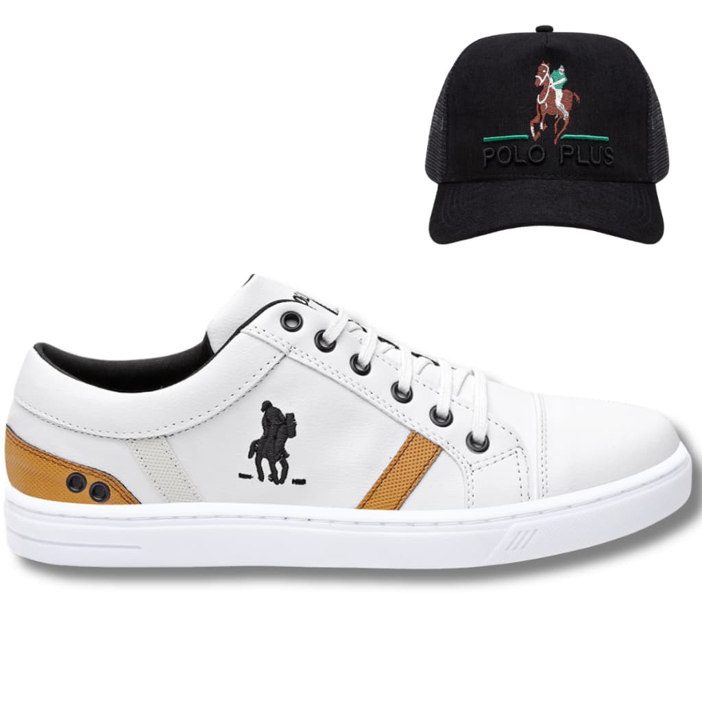 Tênis Masculino Original Polo Plus + Boné Masculino