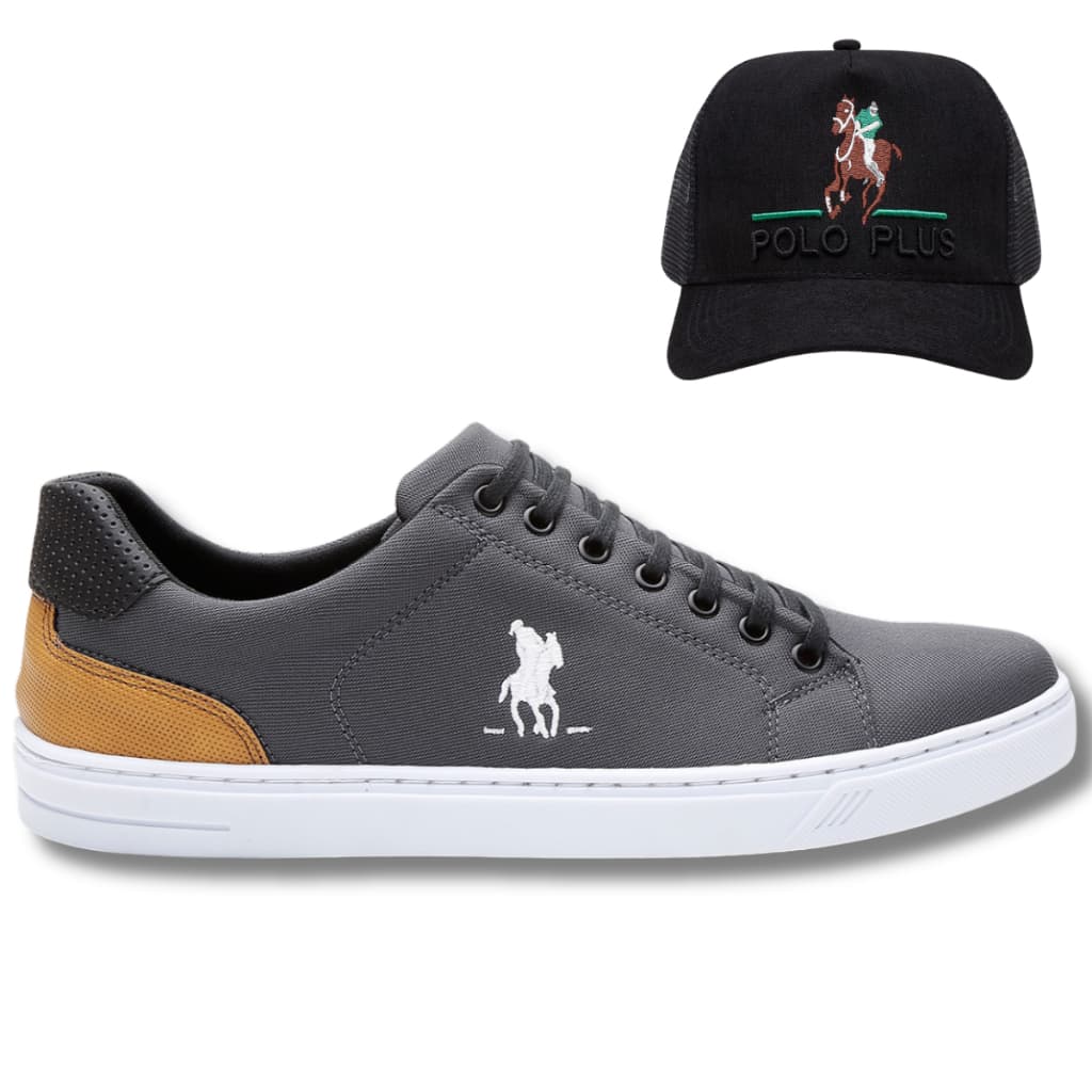 Kit Boné + Sapatênis Masculino Casual Conforto e Estilo Na Promoção