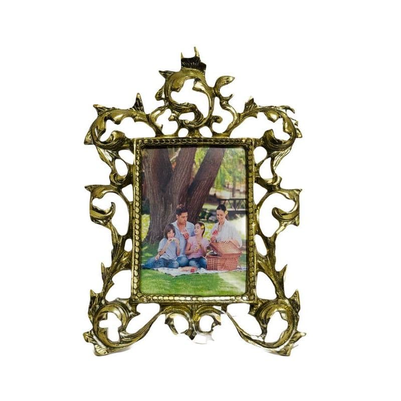 Porta Retrato Bronze Floral Decoração Presente Família 12x9