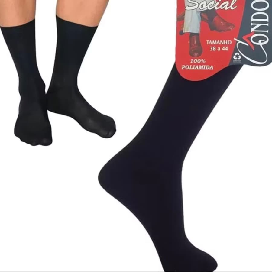Kit 12 Pares De Meias Social Masculina De Qualidade Pronta Entrega Postagem Rápida
