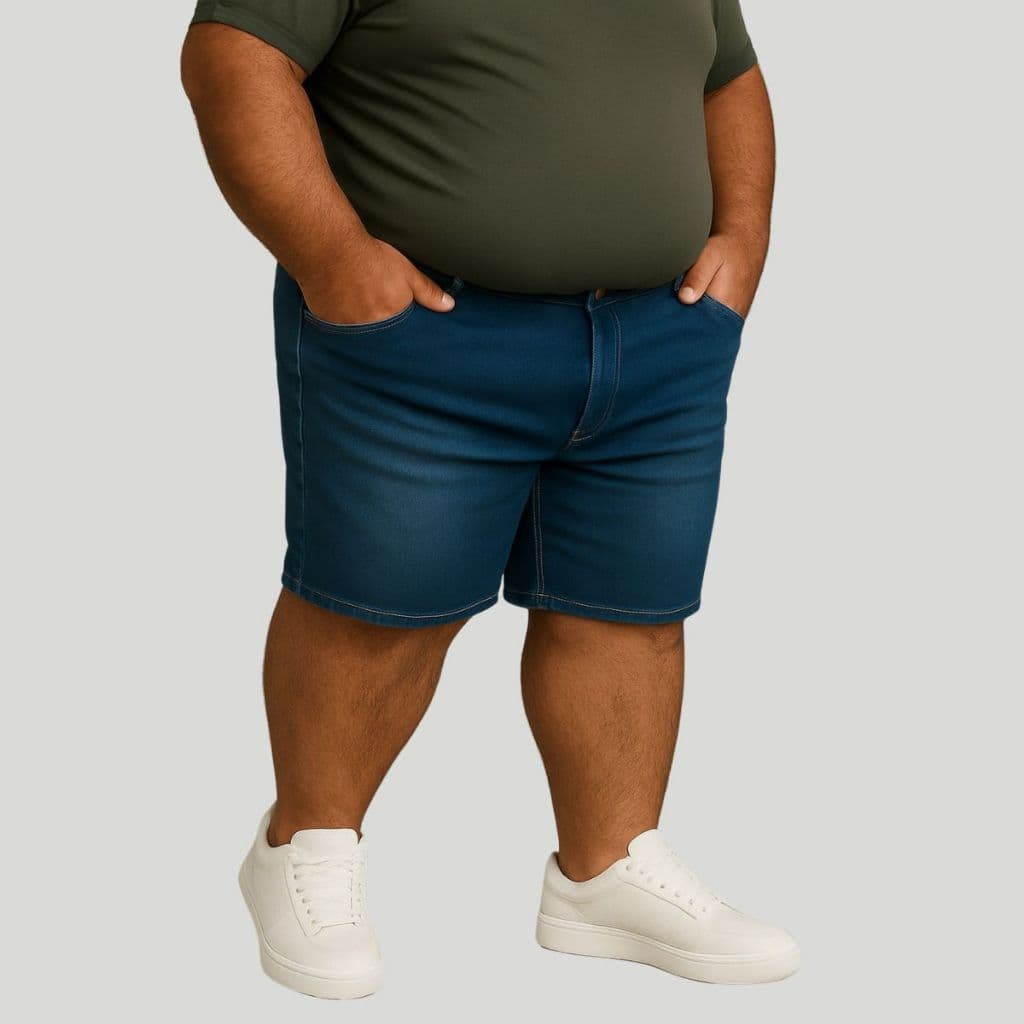 Bermuda Jeans Masculina Slim Plus Size Lycra 48 50 52 54 56 58