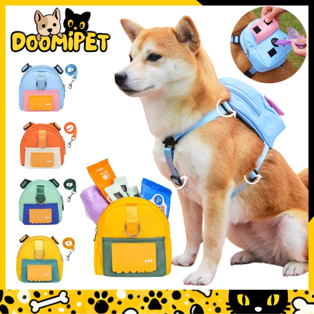 Mochila Pet Impermeável Com Peitoral E Guia Ideal Para Cães Em Viagens E Passeios Ao Ar Livre