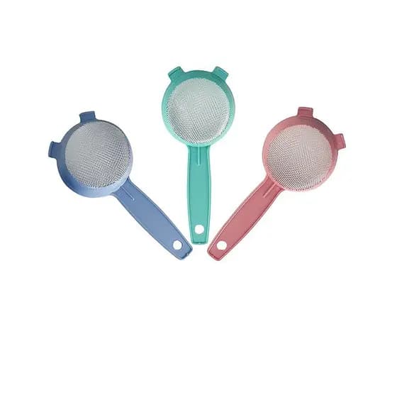 Kit 3 Peneira Coador de Plastico Utensílios de Cozinha Peneiras