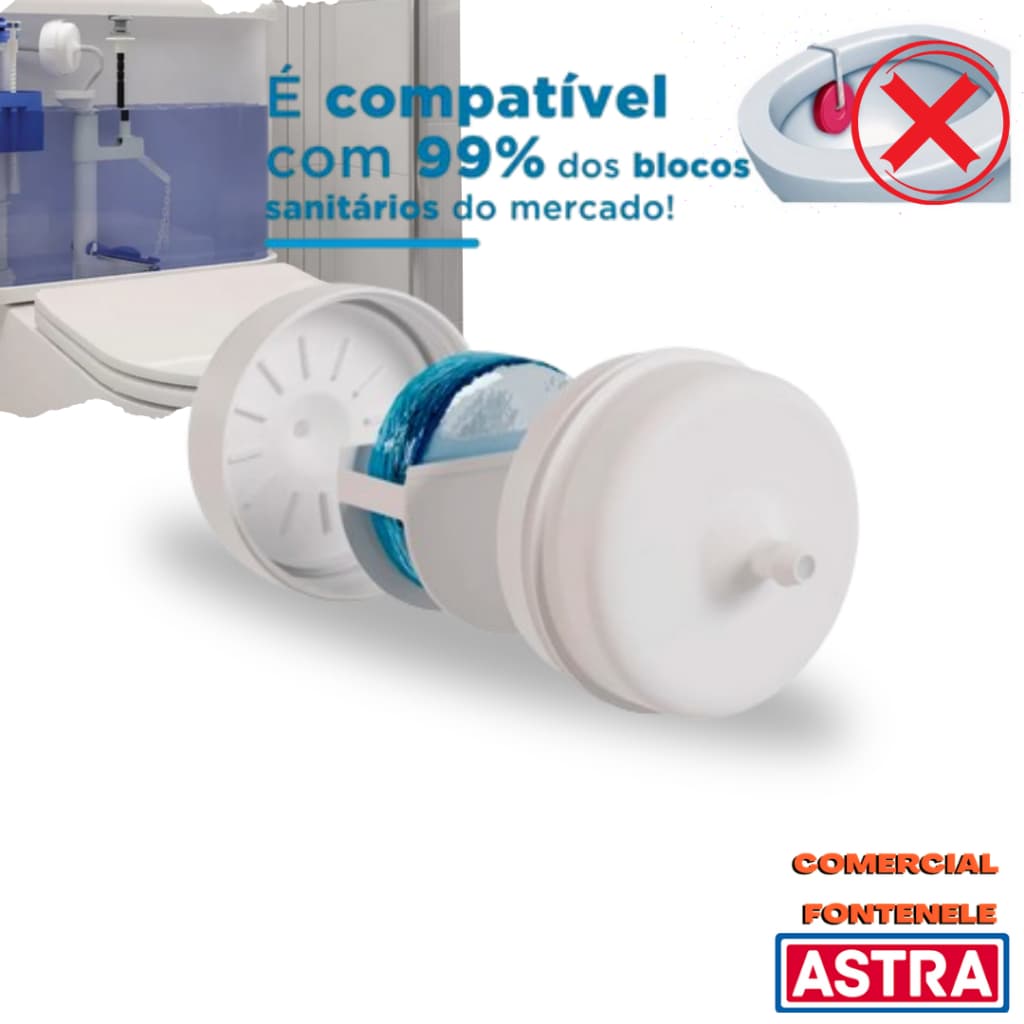 Suporte para Bloco Sanitário Pedra Pastilha Universal P/ Caixa Acoplada - ASTRA