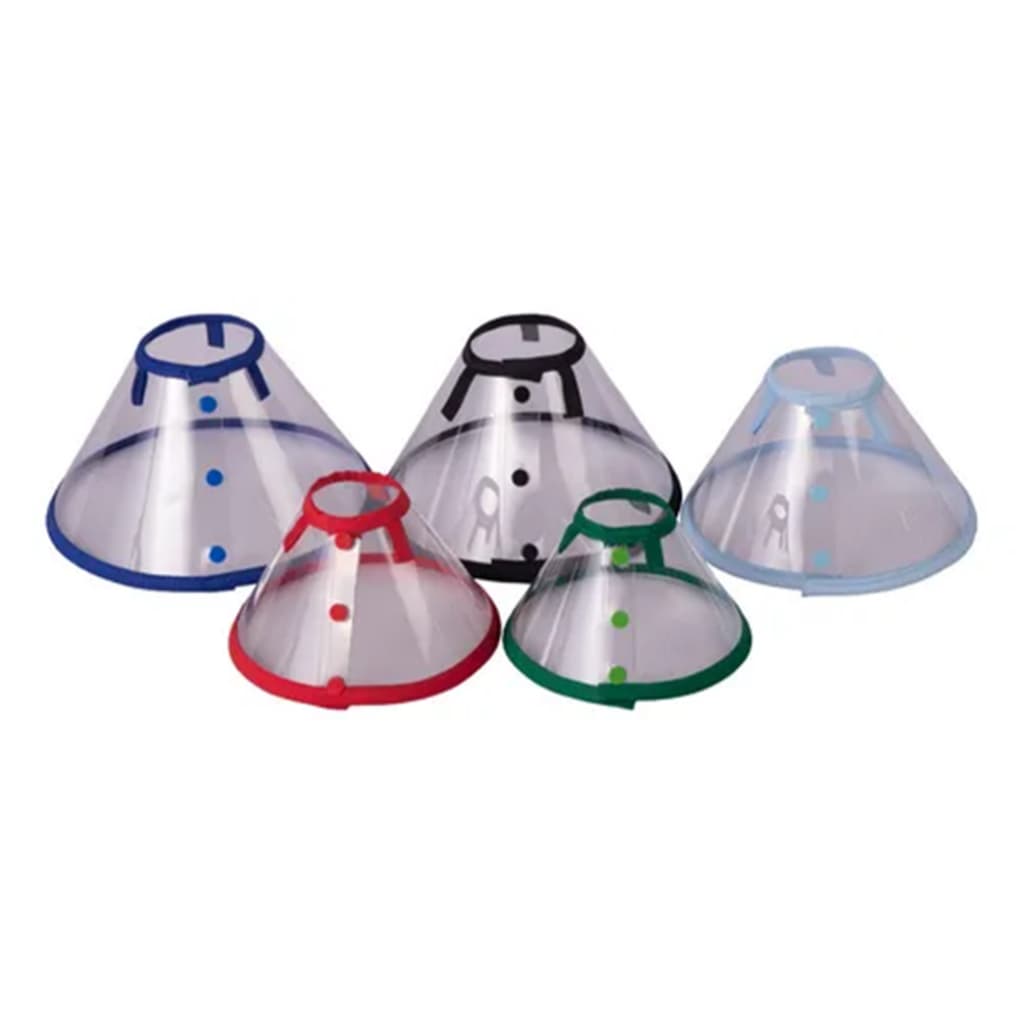 Colar Elizabetano Cirúrgico P/ Cães Raças Pequenas e Gatos Jogo Pp ao Gg