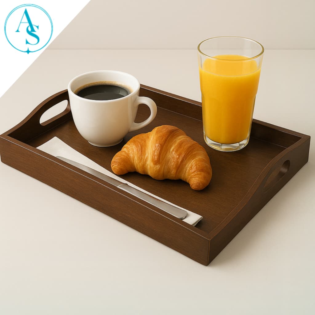 Bandeja Cantinho Do Café Grande Madeira Mdf Servir 42x32