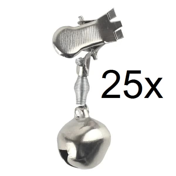 Kit 25 Sino Guizo Para Vara de Pesca Sininho Chocalho Alarme