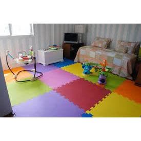 Kit 6 Tatame Infantil EVA Tapete Emborrachado de 50x50cm de 20mm Grosso Antiderrapnate Colorido.