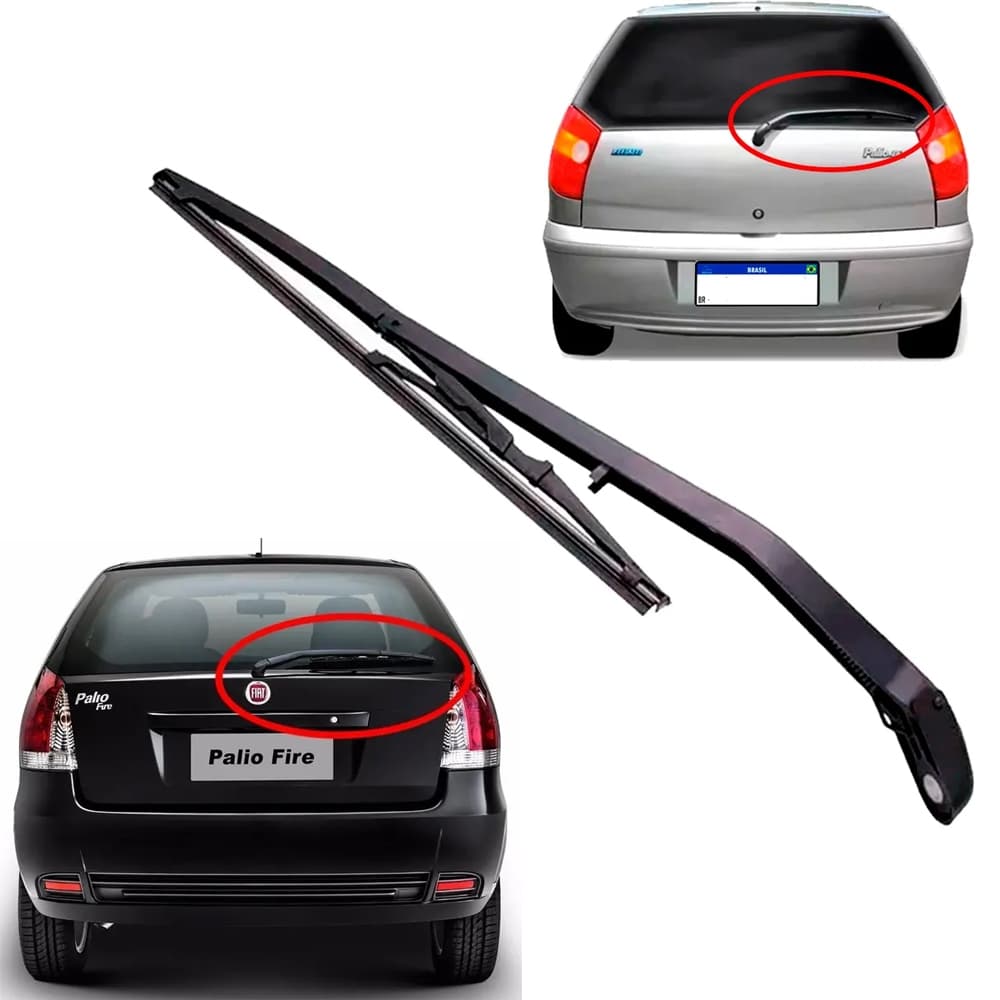 Braço do Limpador de Para-brisas Traseiro + Palheta Fiat Palio 1996 até 2016