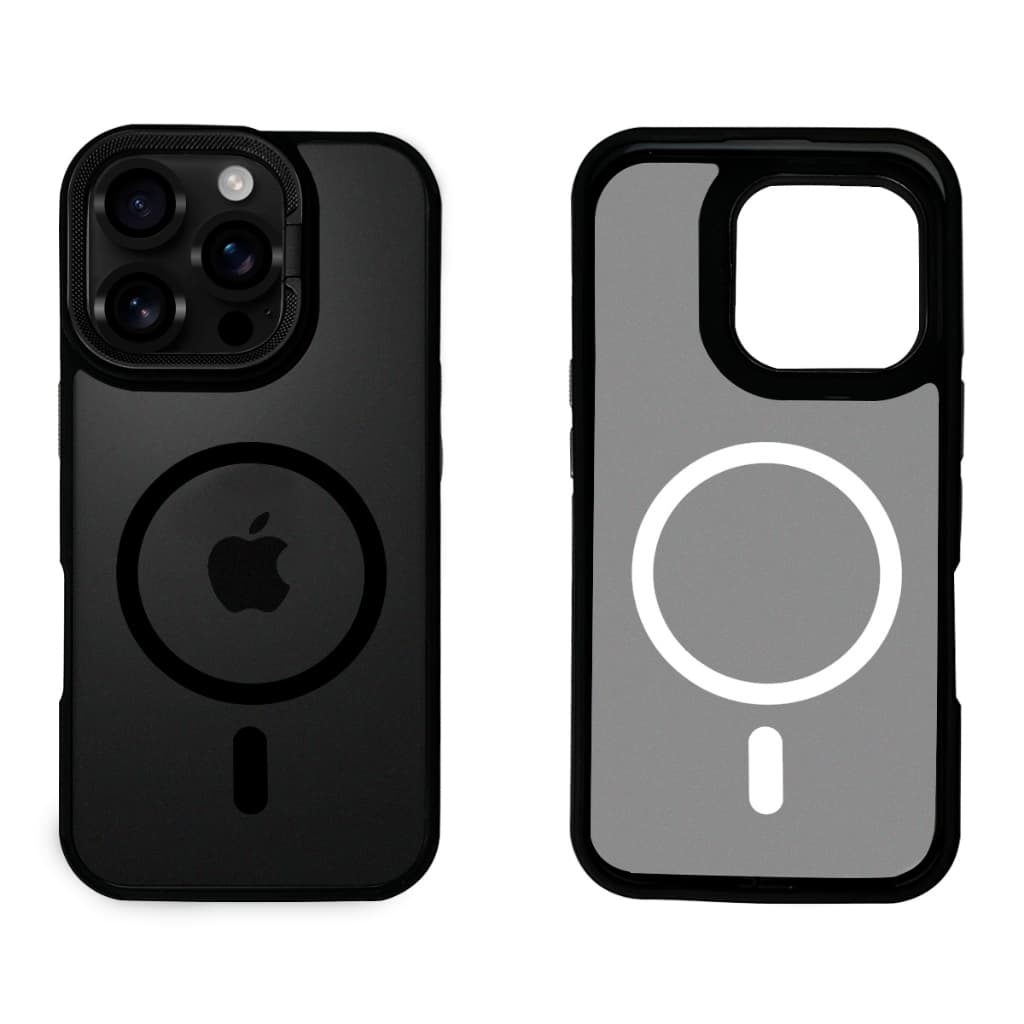 Capinha para iPhone 16, iPhone 16 Pro, iPhone 16 Pro Max Fume Magnética com Suporte