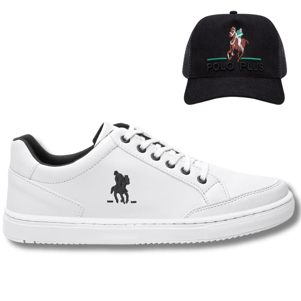 Sapatênis Masculino Polo Plus Original + Boné Promoção