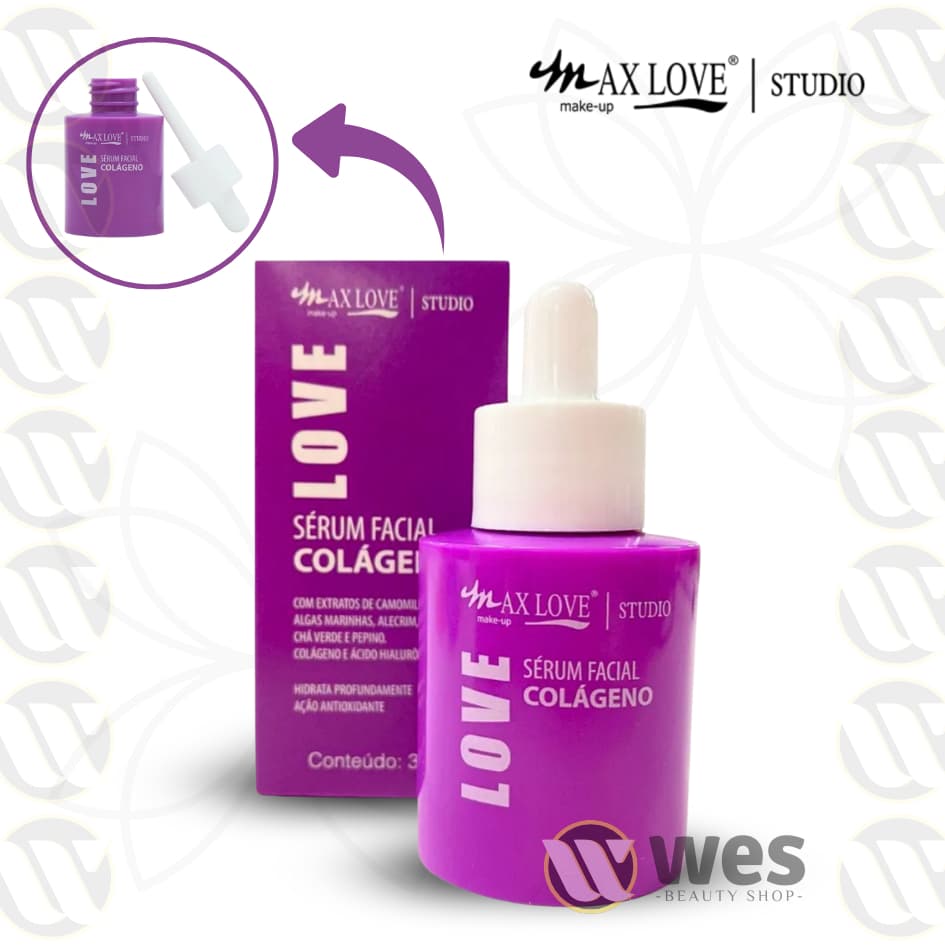 Sérum Facial Max Love Colágeno Nova Embalagem ENVIO IMEDIATO
