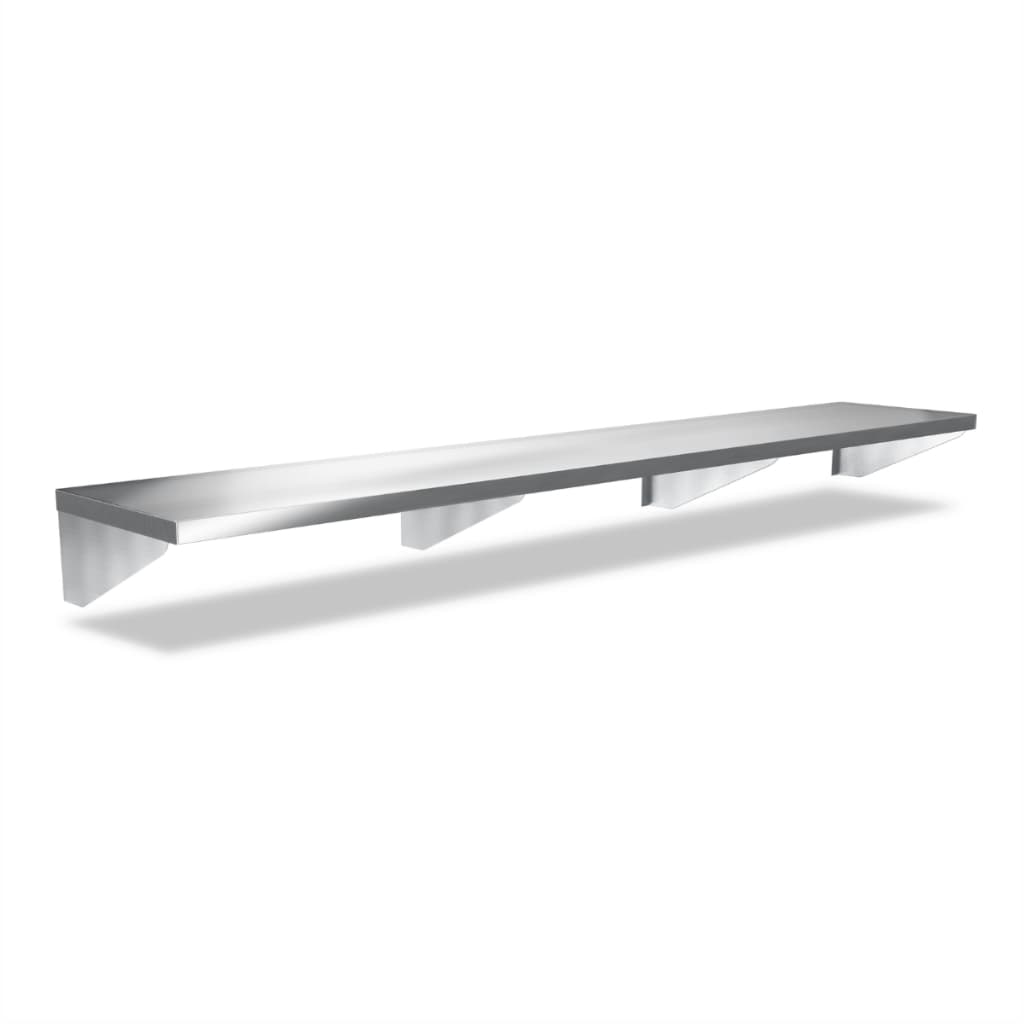Prateleira Aérea Aço Inox 120x22cm Restaurante Cozinha Industrial