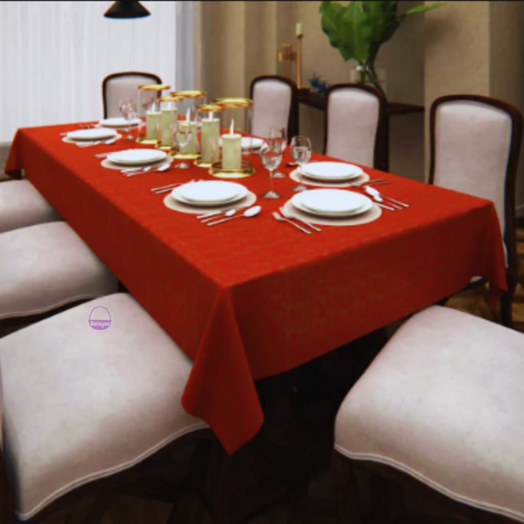 Toalha de Mesa Natal Oxford Cores Lisas 4|6|8|10 Lugares Decoração Natalina Mesa Posta