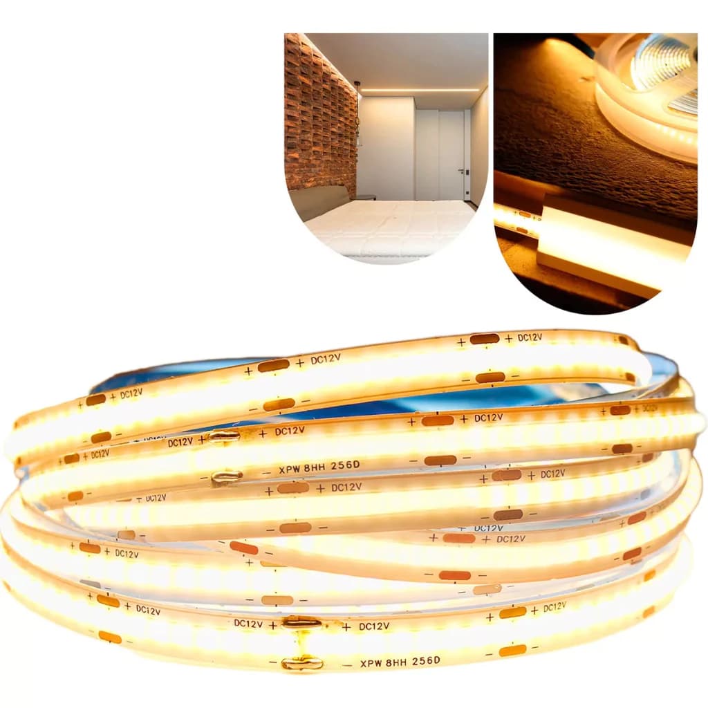 Kit 10 Fita Led 3528 Cob 5 Metros 12v 320 Led